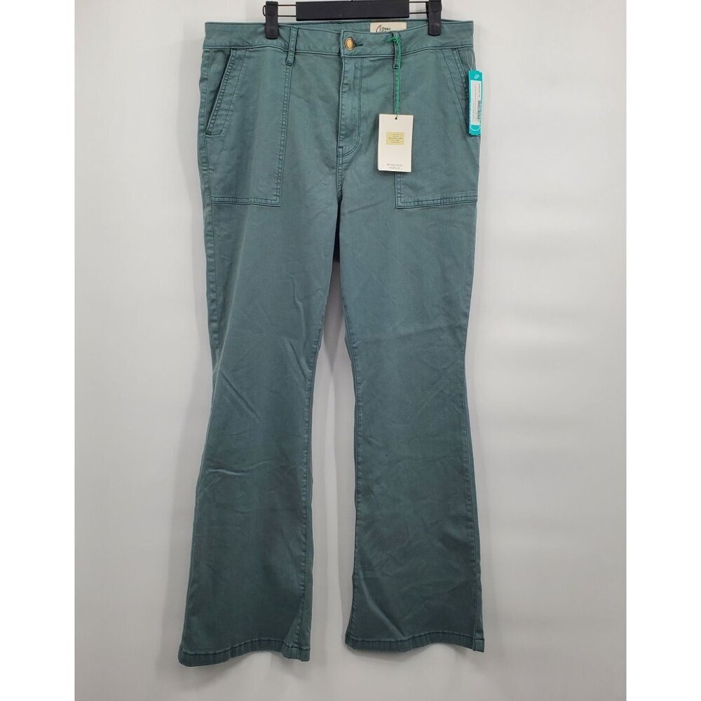 Cosmic Blue Love Lyla Eco High Rise Patch Pocket Bootcut Pant Women Size 33 NWT